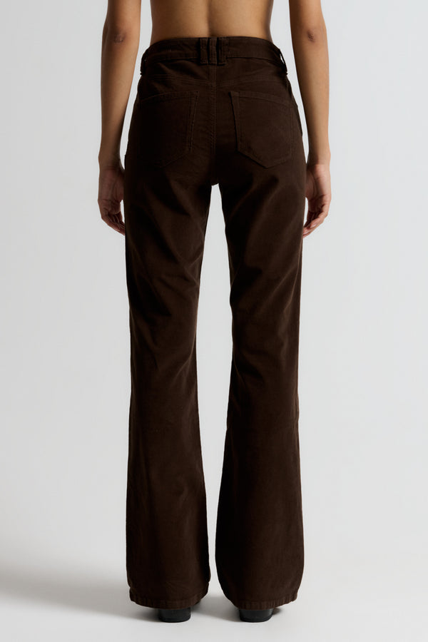 Ivy Copenhagen IVY-Tara Flare Jeans Baby Cord - Expresso Brown
