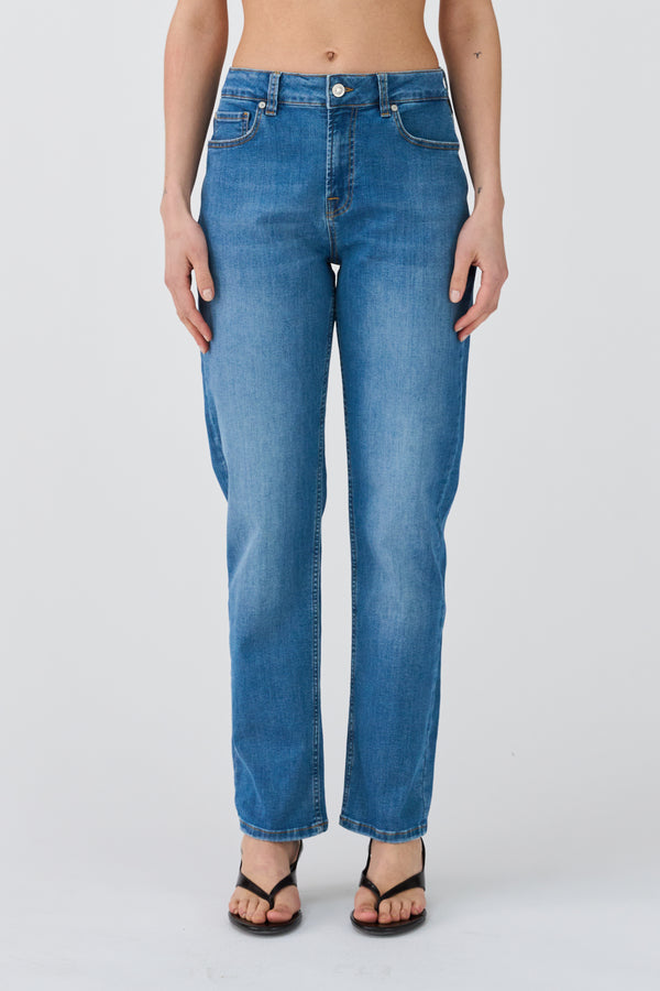 ivy copenhagen IVY-Tonya Cropped Jeans Wash Bright Nottingham Denim Blue