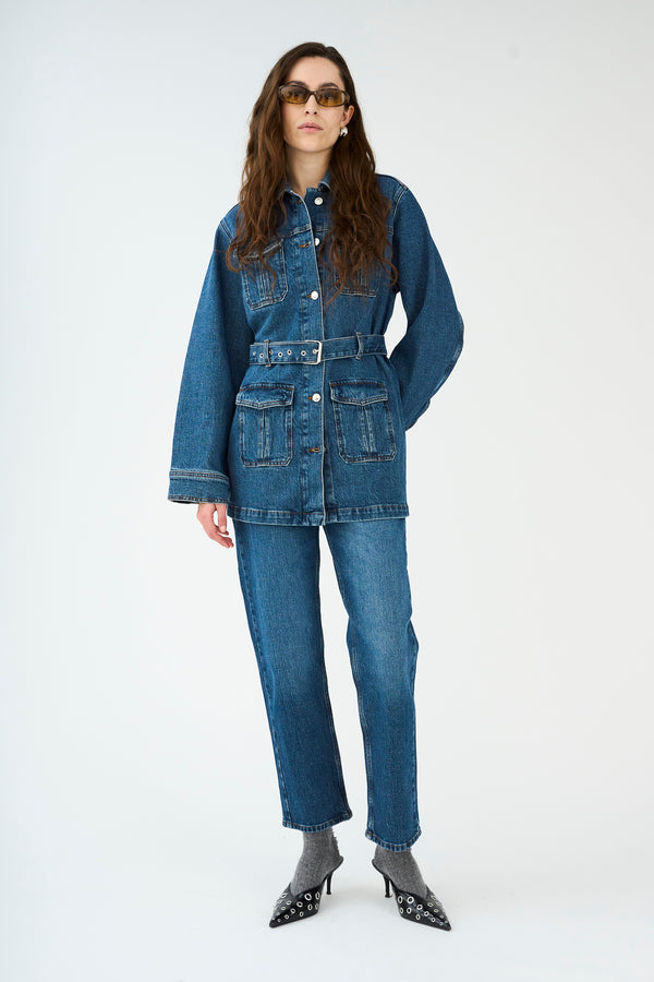 ivy copenhagen IVY-Tonya Cropped Jeans Wash Dublin Original Denim Blue