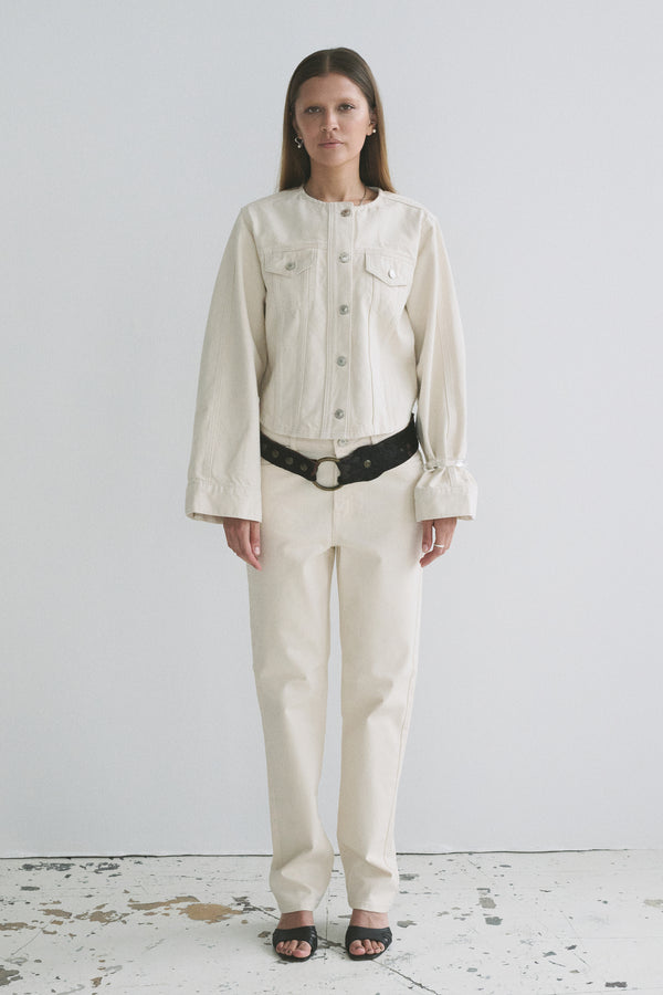 ivy copenhagen IVY-Tonya Cropped Jeans Wash Natural Ecru Ecru