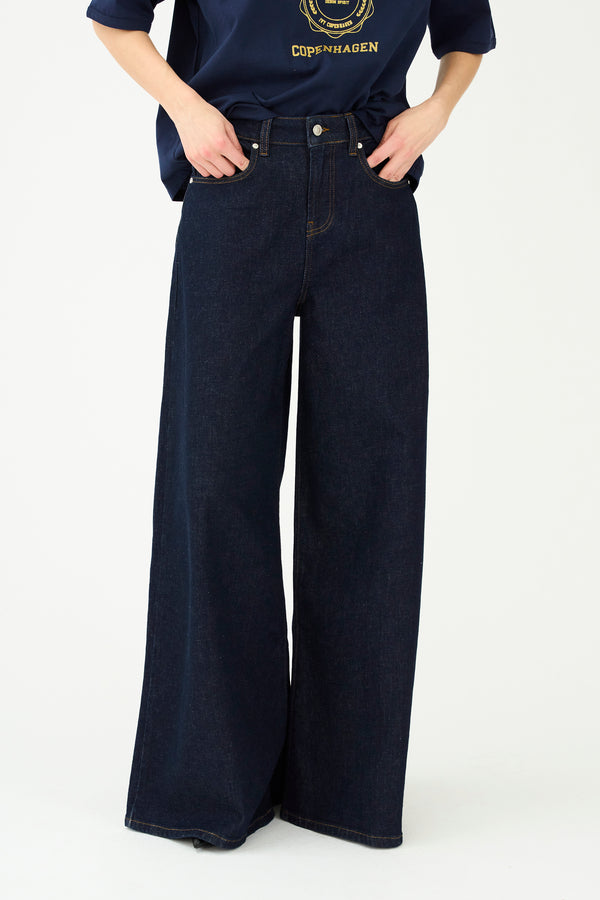 Ivy Copenhagen IVY-Tyla Oversize Jeans Wash Dark Cannes Denim Blue