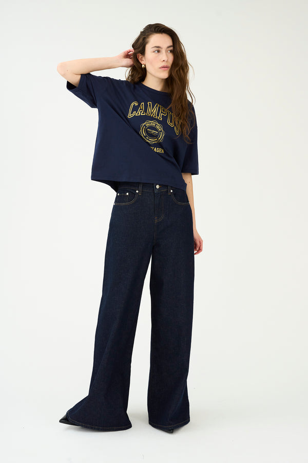 Ivy Copenhagen IVY-Tyla Oversize Jeans Wash Dark Cannes Denim Blue