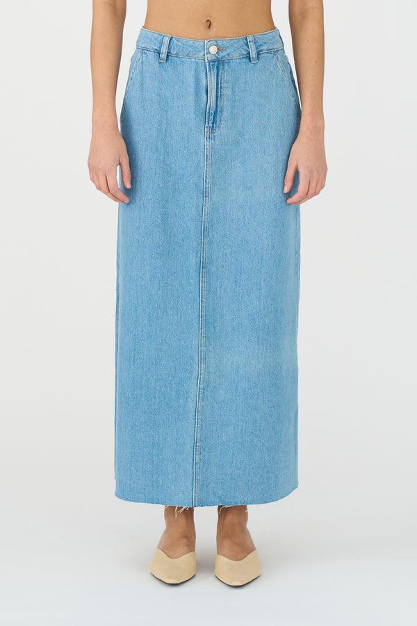 Ivy Copenhagen IVY-Uta Diss. Maxi Skirt Wash Mid Blue Denim Blue