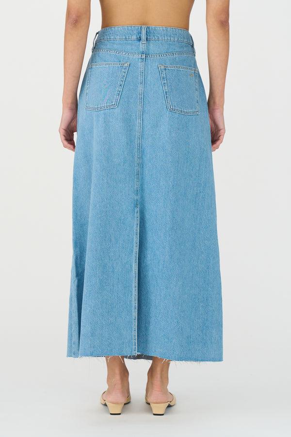 Ivy Copenhagen IVY-Uta Diss. Maxi Skirt Wash Mid Blue Denim Blue