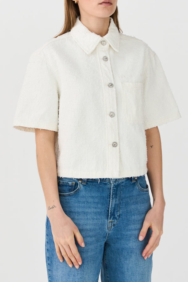 Ivy Copenhagen IVY-Uta Oversize SS Shirt Punch Needle - White
