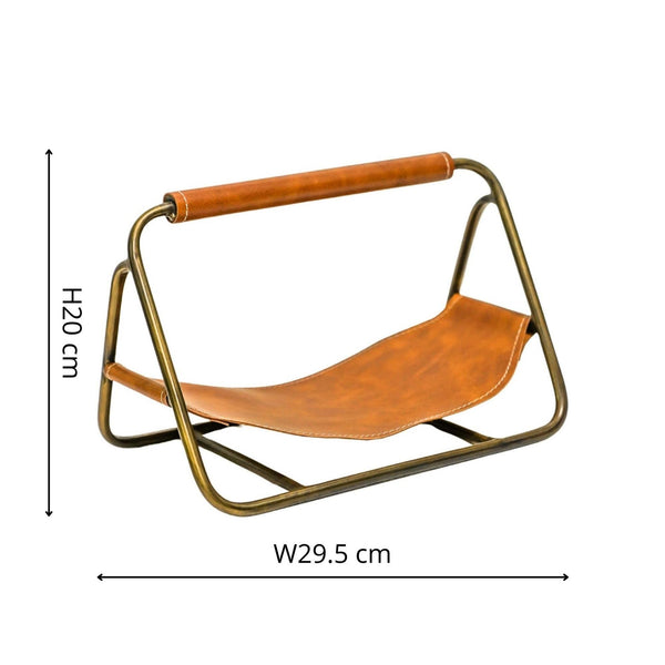 Ivyline Contemporary Hanging Leather Kindling Holder