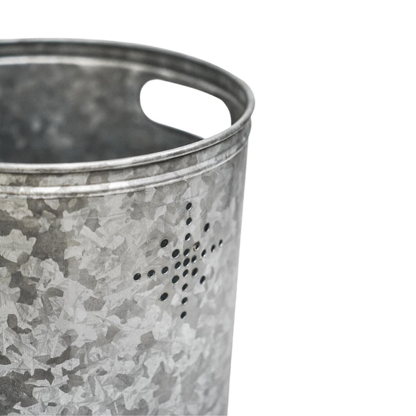 Ivyline Indoor Christmas Tree Bucket With Star In Galvanised Steel