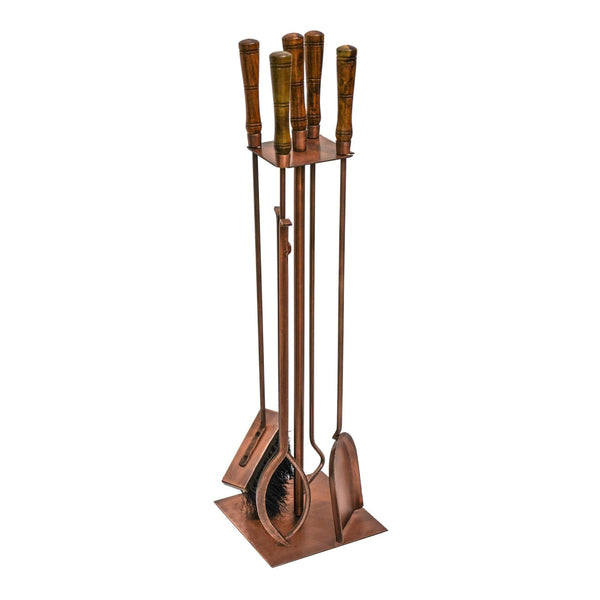 ivyline Antique Copper Fireside Companion Set