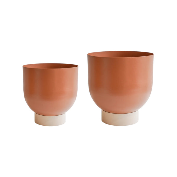 ivyline Austin Dual Metal Planters Set of 2