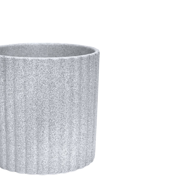 Ivyline Azalea Stone Ribbed Speckle Planter