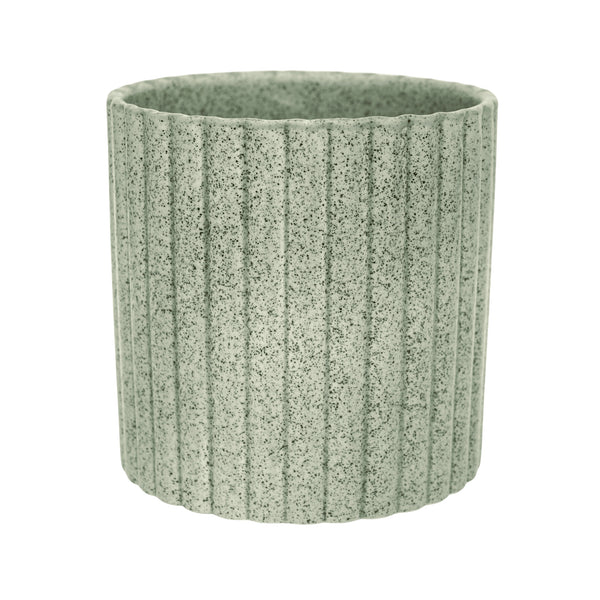 ivyline Azalea Stone Ribbed Speckle Planter