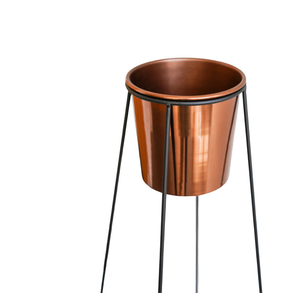Ivyline Copper Planter And Minimo Stand