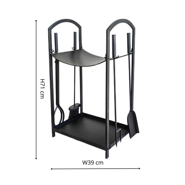 Ivyline Curved Log Holder With Companion Set