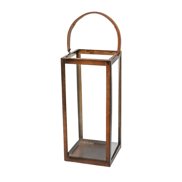 ivyline Hampton Tall Lantern in Copper