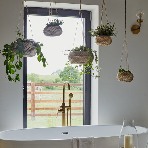 Ivyline Hanging Seagrass Planter Set Of 2