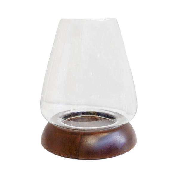 ivyline Harvey Walnut Lantern