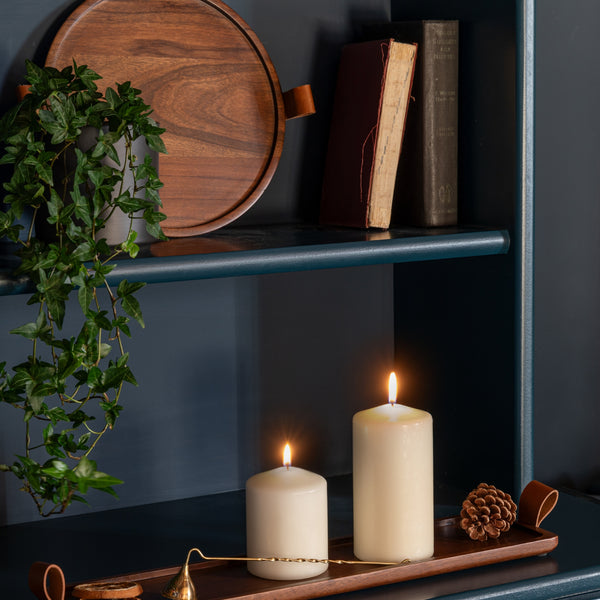 Ivyline Harvey Walnut Wooden Candle Plate