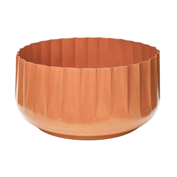 ivyline Hudson Corrugated Bowl Planter