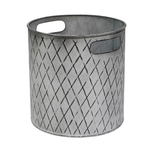 ivyline Indoor Christmas Tree Bucket Zinc