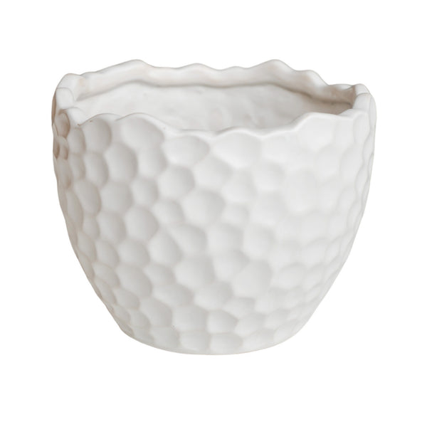 Ivyline Kew Botanical Textured White Planter