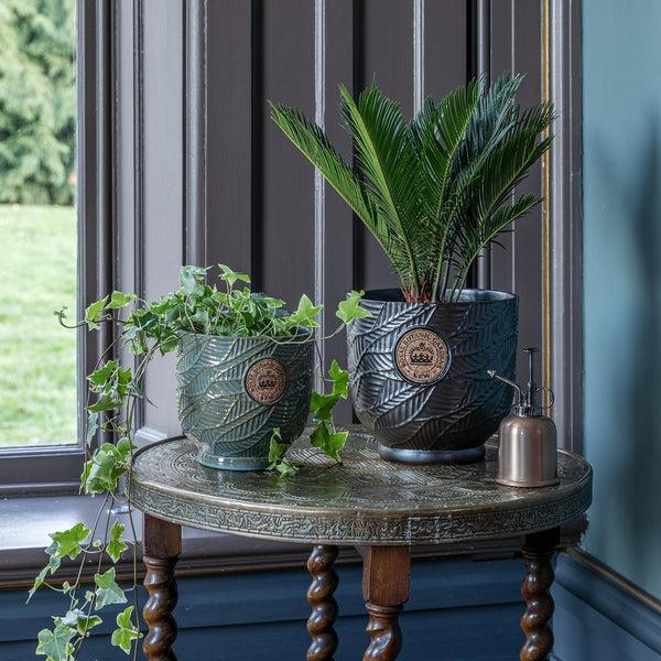 Ivyline Kew Leaf Embossed Cork Planter