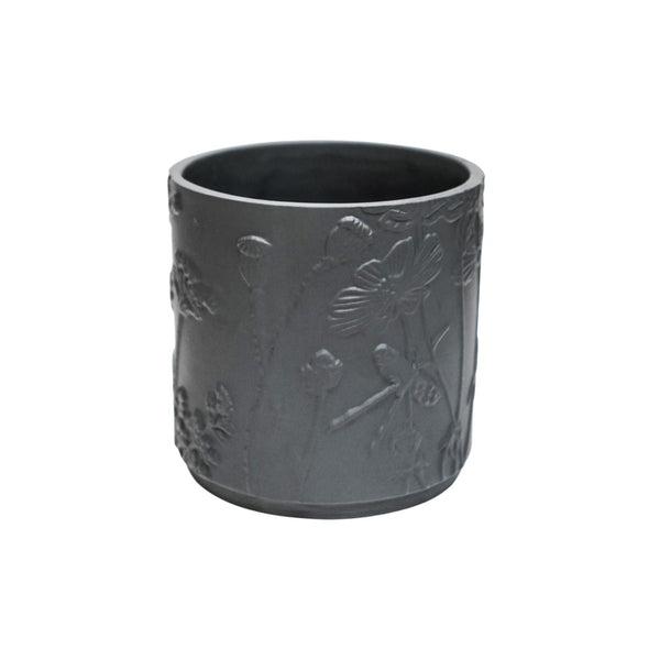ivyline Kew Stoneware Meadow Planter Midnight