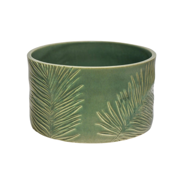 ivyline Kew Stoneware Sago Palm Bowl