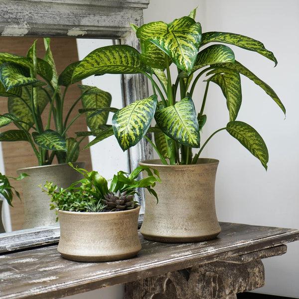 Ivyline Luxe Planter White Gold