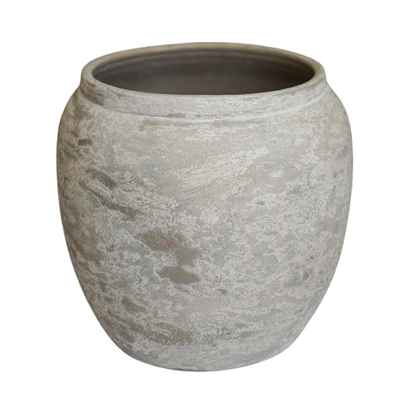 Ivyline Milos Rustic Round Planter