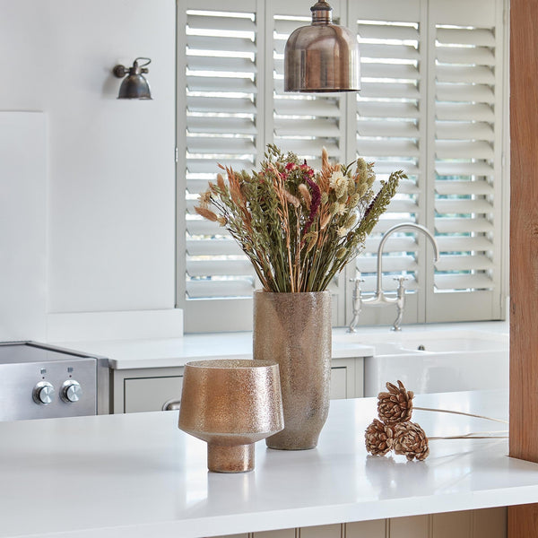 Ivyline Opulent Curved Metallic Planter