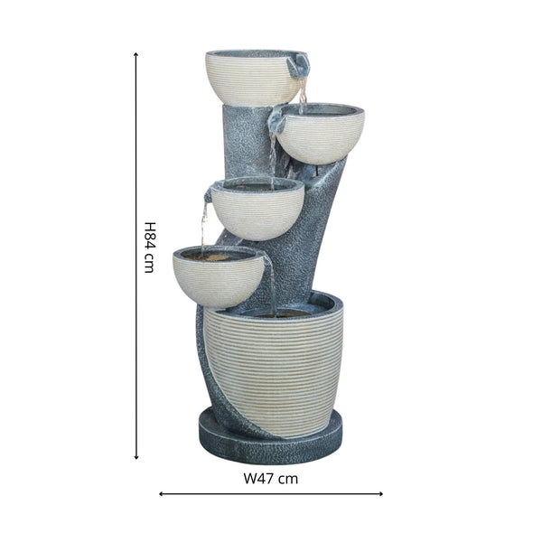 Ivyline Outdoor Cascading Bowl Waterfeature