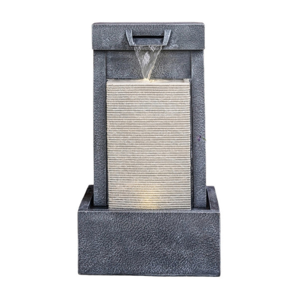 Ivyline Outdoor Contemporary Cube Waterfeature