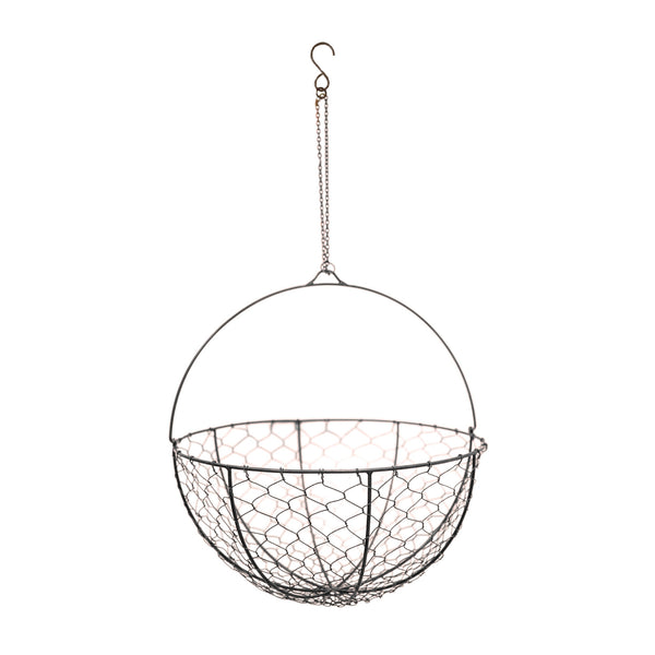 ivyline Outdoor Hanging Wired Netted Basket