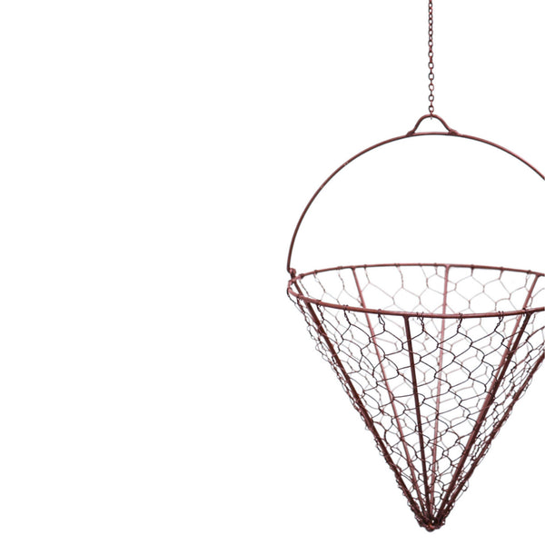 Ivyline Outdoor Hanging Wired Netted Cone