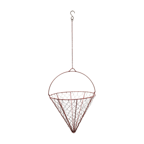 ivyline Outdoor Hanging Wired Netted Cone