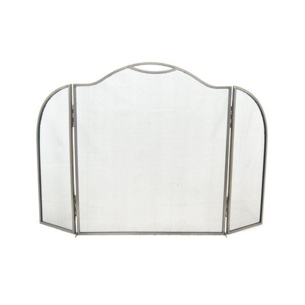 Ivyline Pewter Curved Surround Fire Screen