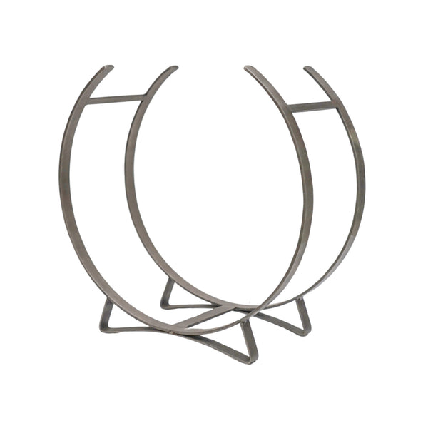 Ivyline Pewter Round Log Holder