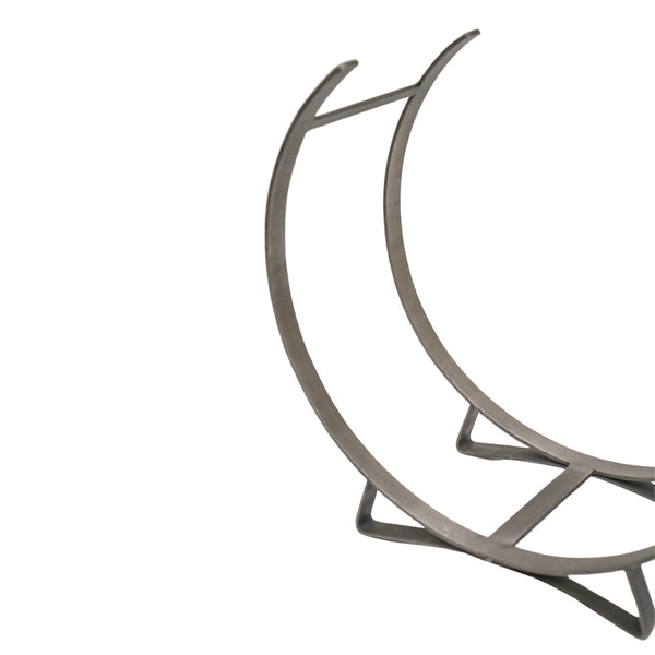 Ivyline Pewter Round Log Holder