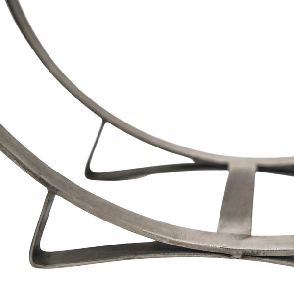 Ivyline Pewter Round Log Holder