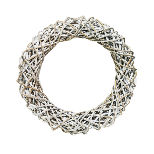 ivyline Rattan Wreath White