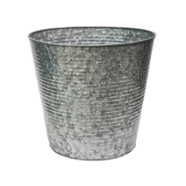 ivyline Ribbed Galvanised Planter