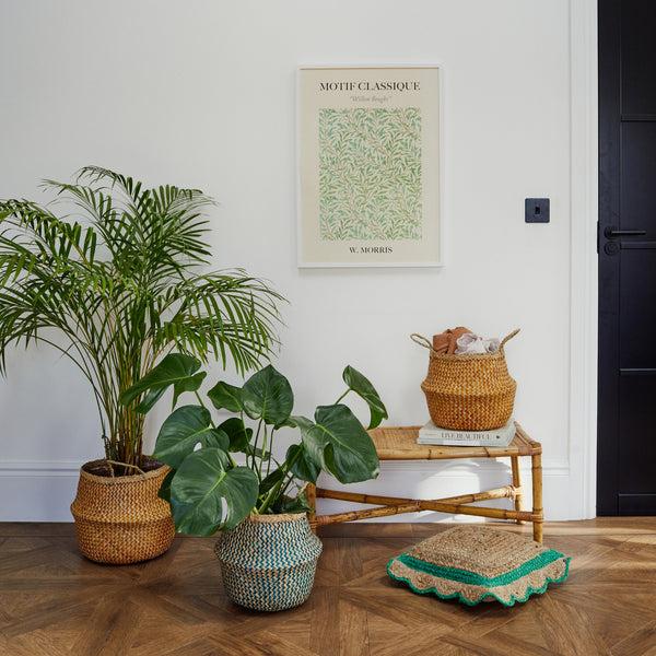 Ivyline Seagrass Chevron Lined Basket