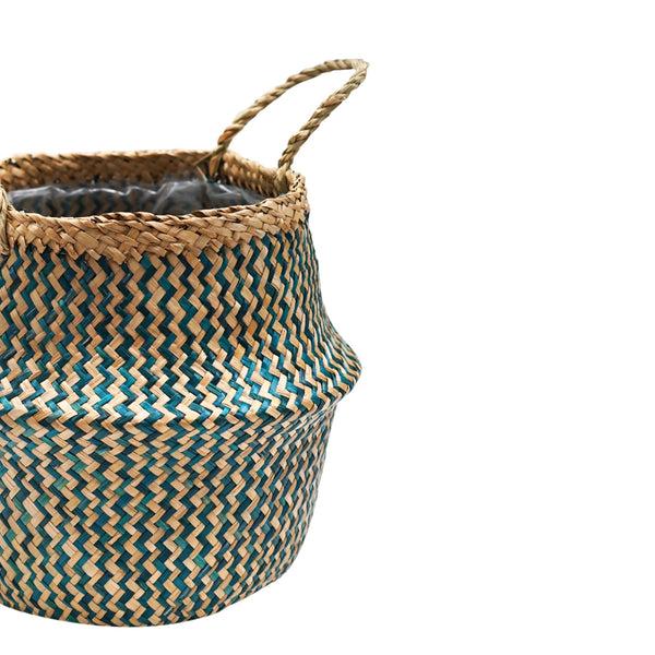 Ivyline Seagrass Chevron Lined Basket