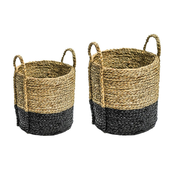 ivyline Seagrass Log & Kindling Basket Set of 2