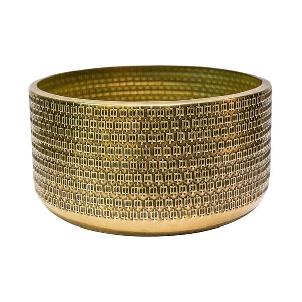Ivyline Solis Embossed Bowl Gold