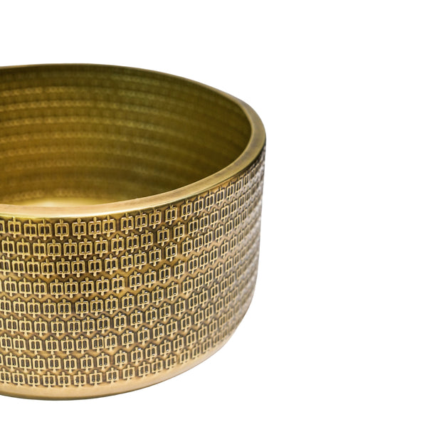 Ivyline Solis Embossed Bowl Gold