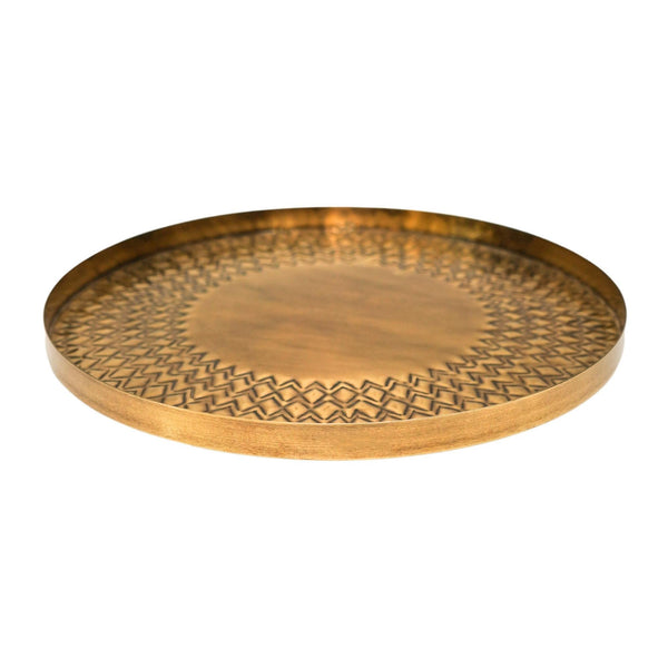 Ivyline Solis Embossed Tray Gold
