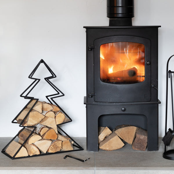 ivyline Tree Log Holder Black Set of 2