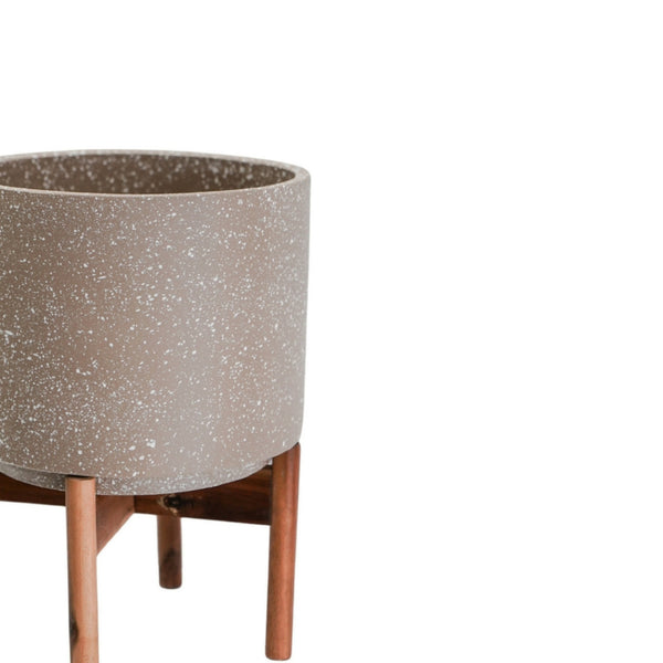 Ivyline Valetta Speckled Planter With Stand