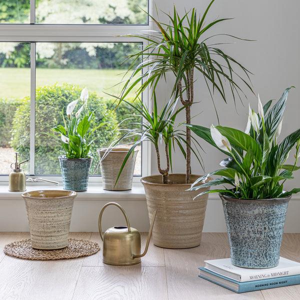 Ivyline Vallo Reactive Glaze Tapered Planter